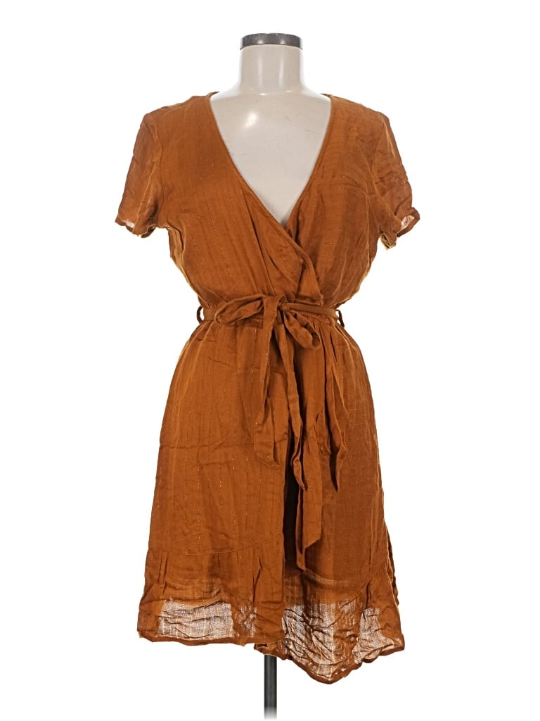 Pre-owned Blue Rain Casual Dress In Brown