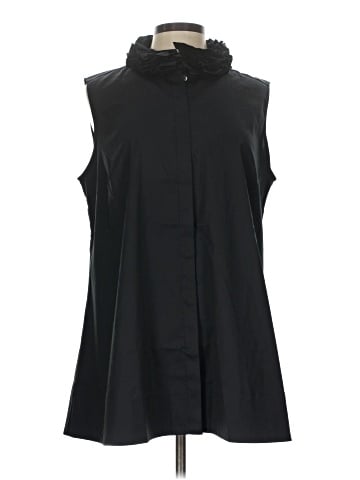 Black Label by Chico's Sleeveless Button-Down Shirt (view 1)