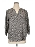 Maurices 100% Polyester Gray 3/4 Sleeve Blouse Size XL - photo 1