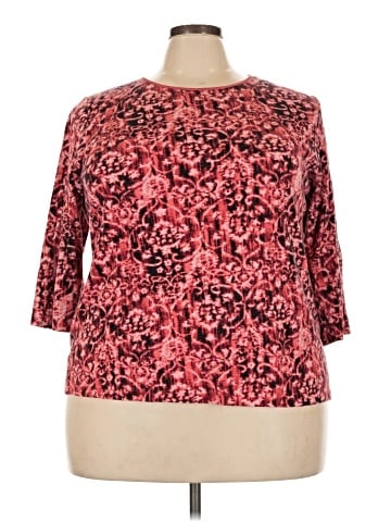 JM Collection 3/4 Sleeve Top (view 1)