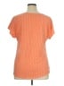 Chico's Polka Dots Orange Short Sleeve Top Size XL (3) - photo 2
