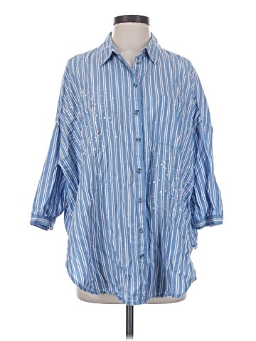 Pilcro and the Letterpress 3/4 Sleeve Button-Down Shirt (view 1)