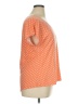 Chico's Polka Dots Orange Short Sleeve Top Size XL (3) - photo 4