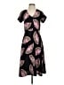 Ann Taylor 100% Polyester Paisley Black Casual Dress Size 2 - photo 1