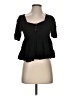Rewind 100% Rayon Black Short Sleeve Top Size S - photo 1