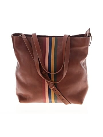 Madewell The Zip-Top Medium Transport Tote: Rainbow Stripe Edition (view 1)