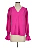 Aqua 100% Polyester Pink Long Sleeve Blouse Size S - photo 1