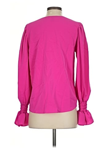 Aqua Long Sleeve Blouse (view 2)