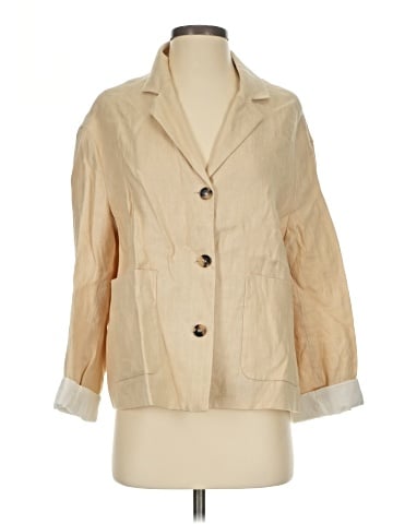 Zara 3/4 Sleeve Button-Down Shirt (view 1)