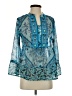 Soft Surroundings 100% Polyester Blue 3/4 Sleeve Blouse Size XS (petite) - photo 1