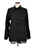 Gap 100% Linen Black Long Sleeve Button-Down Shirt Size L - photo 1