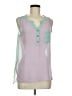 Mine Color Block Purple Sleeveless Blouse Size M - photo 1