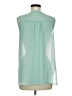 Mine Color Block Purple Sleeveless Blouse Size M - photo 2