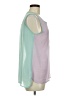 Mine Color Block Purple Sleeveless Blouse Size M - photo 4