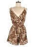 Bear Dance Animal Print Brown Romper Size L - photo 1