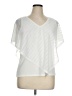NY Collection White Short Sleeve Blouse Size XL - photo 1