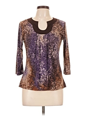 Brittany Black 3/4 Sleeve T-Shirt (view 1)