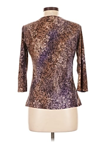 Brittany Black 3/4 Sleeve T-Shirt (view 2)