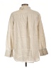 Talbots 100% Linen Tan Long Sleeve Button-Down Shirt Size L - photo 2