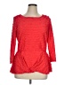 New Directions Red Long Sleeve Blouse Size XL - photo 1