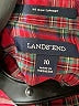 Lands' End 100% Baumwolle Plaid Red Long Sleeve Button-Down Shirt Size 10 - photo 7