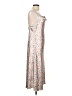 Bebe 100% Polyester Floral Ivory Casual Dress Size L - photo 4