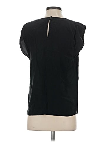 Tibi Short Sleeve Silk Top (view 2)
