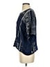 Johnny Was Blue Short Sleeve Blouse Size S - photo 5