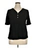 Chico's Black Short Sleeve Henley Size XL - photo 1