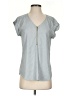 Express Outlet Blue Short Sleeve Blouse Size S - photo 1