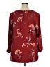 Daniel Rainn 100% Polyester Burgundy 3/4 Sleeve Blouse Size XL - photo 2