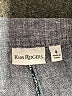Kim Rogers Chevron-herringbone Gray Linen Pants Size 8 - photo 7