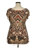 Apt. 9 Brown Short Sleeve Blouse Size XL - photo 2