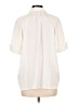 Max Studio 100% Cotton Ivory Short Sleeve Blouse Size L - photo 2