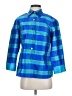 Nina Mclemore 100% Silk Blue Raincoat Size 0 - photo 1