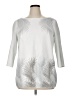 St. John Silver 3/4 Sleeve Blouse Size XL - photo 1