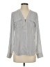 Express Outlet 100% Polyester Polka Dots Gray Long Sleeve Blouse Size S - photo 1