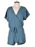 Bobi 100% Cotton Solid Teal Romper Size S - photo 1