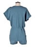 Bobi 100% Cotton Solid Teal Romper Size S - photo 2