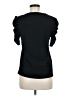 Ann Taylor LOFT Black Short Sleeve Top Size L - photo 2