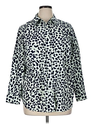 Talbots 3/4 Sleeve Button-Down Shirt (view 1)