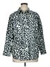 Talbots 100% Cotton Animal Print Blue 3/4 Sleeve Button-Down Shirt Size 1X - photo 1