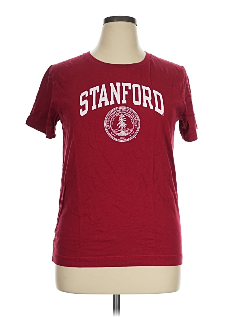 Pre-owned Champion Short Sleeve T-shirt In Burgundy