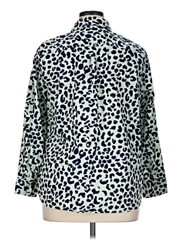Talbots 3/4 Sleeve Button-Down Shirt (view 2)