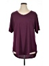 Lularoe Solid Purple Burgundy Short Sleeve T-Shirt Size XL - photo 1