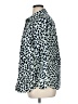 Talbots 100% Cotton Animal Print Blue 3/4 Sleeve Button-Down Shirt Size 1X - photo 5