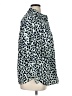 Talbots 100% Cotton Animal Print Blue 3/4 Sleeve Button-Down Shirt Size 1X - photo 4