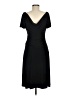 Chaps Solid Black Cocktail Dress Size M - photo 2