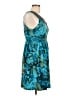 Volume One Tropical Teal Cocktail Dress Size L - photo 4