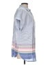 Talbots 100% Cotton Stripes Blue Short Sleeve Blouse Size L - photo 4